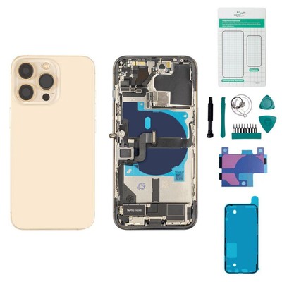 iPhone 13 Pro Gehäuse mit Backcover Gold - Set Versand aus Deutschland