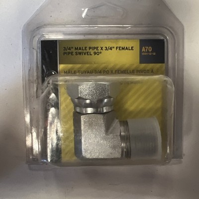 Apache A70 Hydraulic Adapter 3/4  Male X 3/4  Female Pipe Swivel 90*