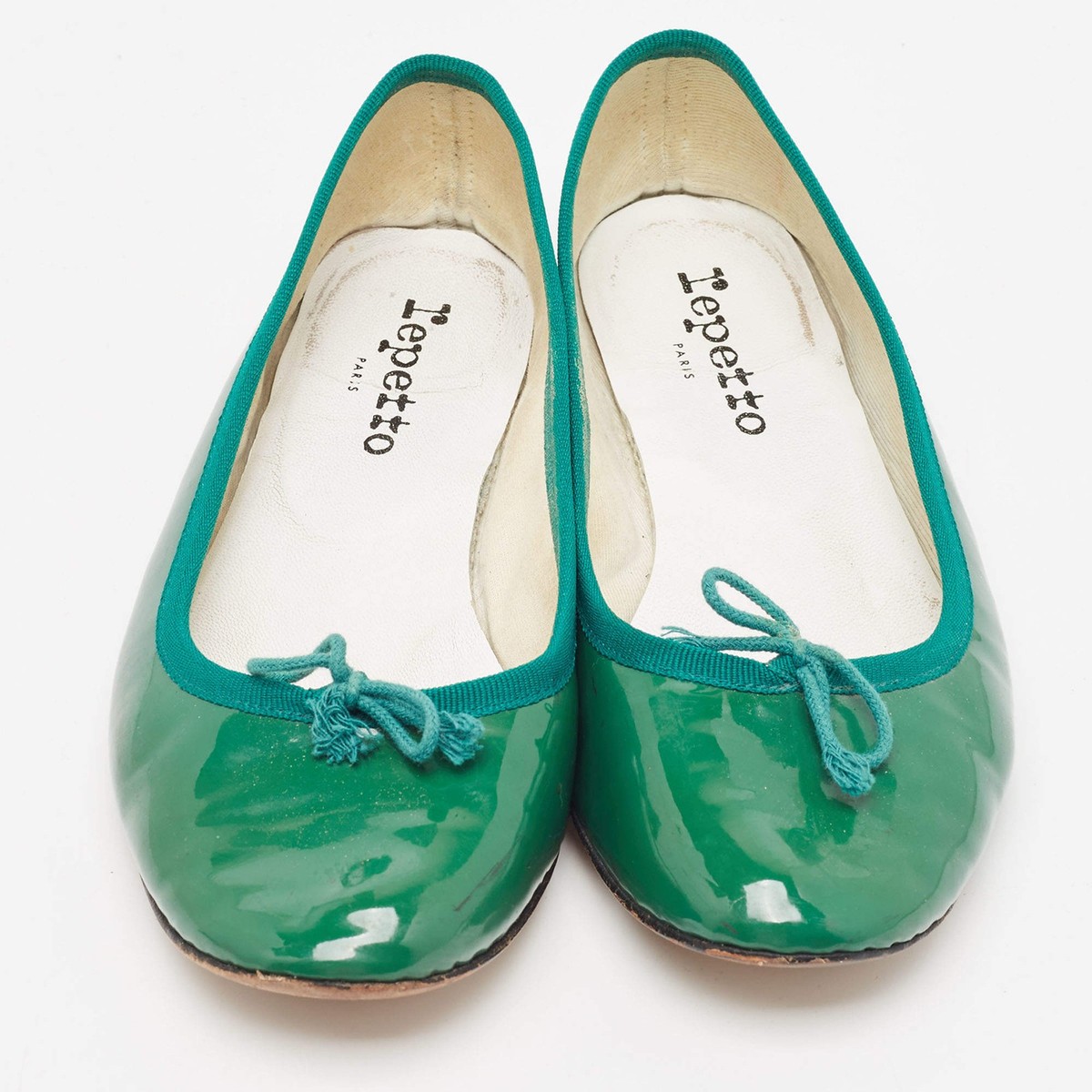 Repetto Green Patent Leather Bow Ballet Flats Size 38 | eBay