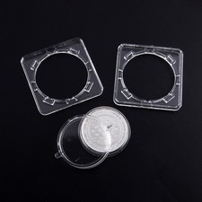 4cm Acrylic Coin Display Case Transparent Box Commemorative Medal Protecti F6