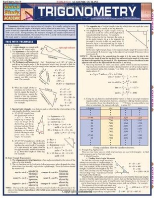TRIGONOMETRY (QUICKSTUDY: ACADEMIC) By Inc. Barcharts **BRAND NEW**