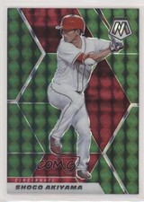 2021 Panini Mosaic Green Mosaic Prizm Shogo Akiyama #177 0a3