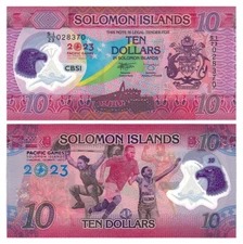 Solomon Islands 10 Dollars (2023) - 2023 Pacific Games p-37a Polymer UNC