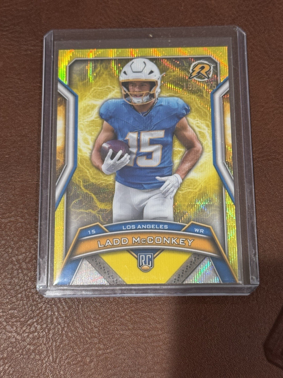 2024 Topps Resurgence Ladd McConkey #154 Yellow Surge RC /225