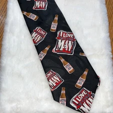 Bud Light Tie I Love You Man Beer Graphic Polyester Necktie Vintage 1996