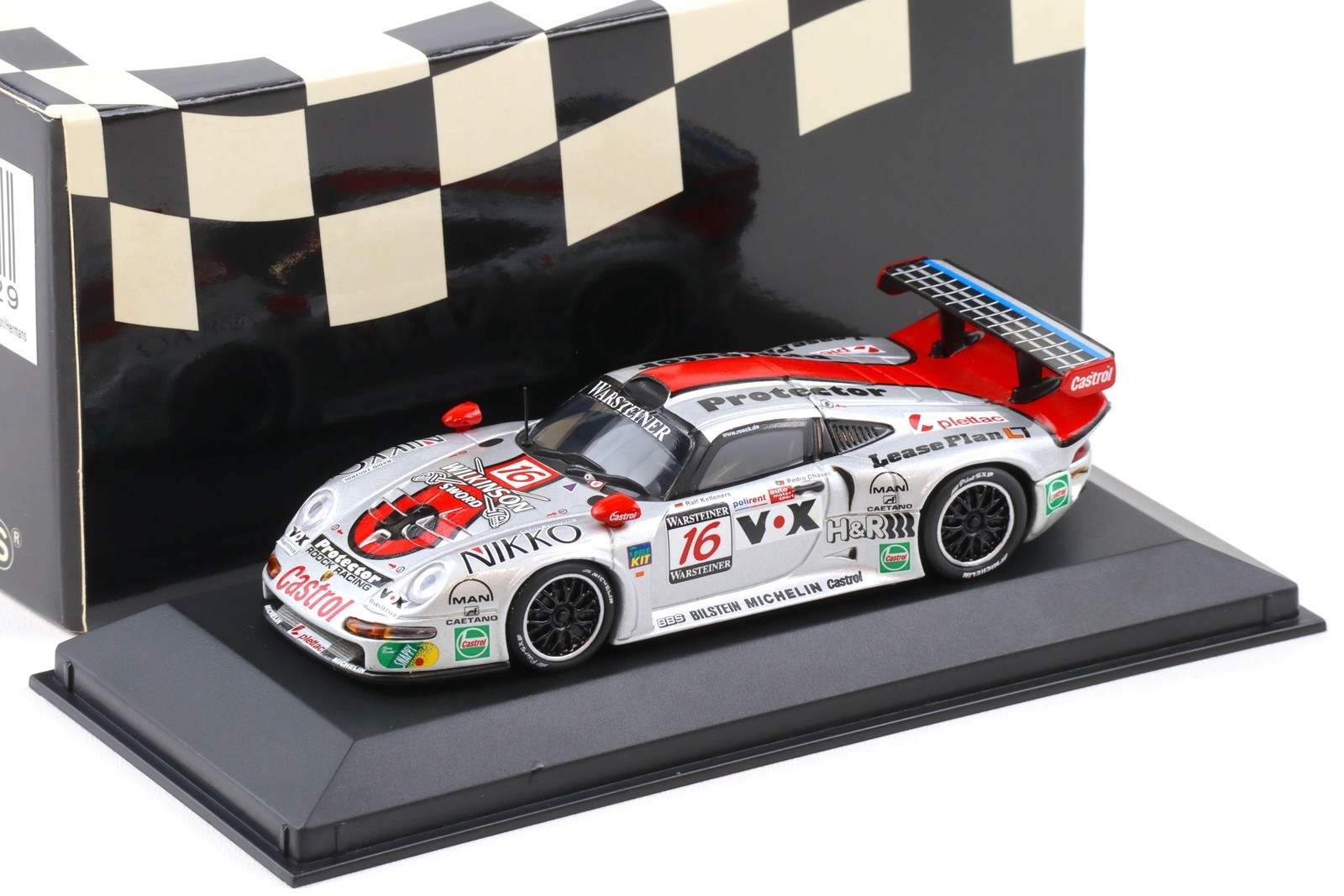 1:43 Minichamps Porsche 911 993 GT1 Le Mans 1997 Rook Racing #16 Ortelli/McNish