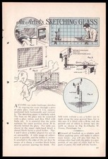 “An Artist’s Sketching Glass” 1932 vintage HowTo Build PLANS Landscape Drawing