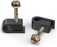 Wire Clips, Single Cable Wall Clip, Coaxial, Cat6, Electrical Wire, Ethernet,