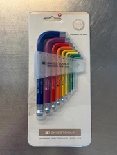 Limited Edition  - PB Swiss Tools PB 212H-10 RB Ballend hex set rainbow (metric)
