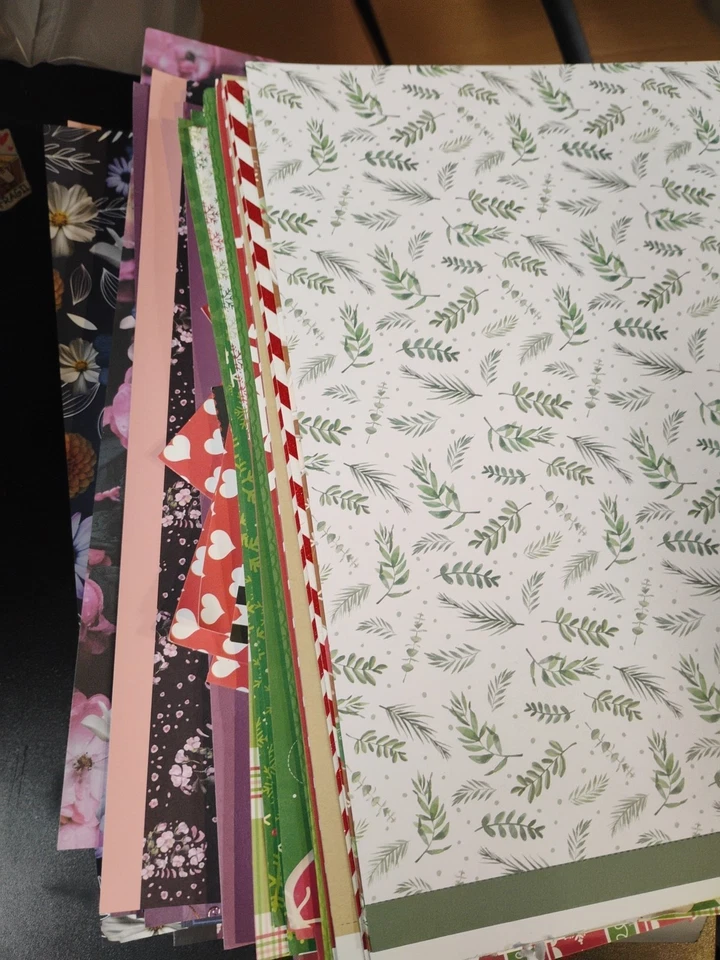 Lote de papel para álbum de recortes de 100+ 4 lb - ¡Tarjetería, diarios basura, limpieza de sala de manualidades! Foto 3 de 4