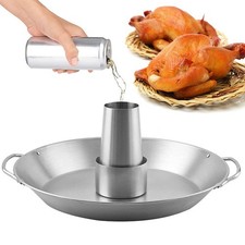 Tellshun 12" Stainless Steel Beer Can Chicken Holder BBQ Grill Roaster Cooker