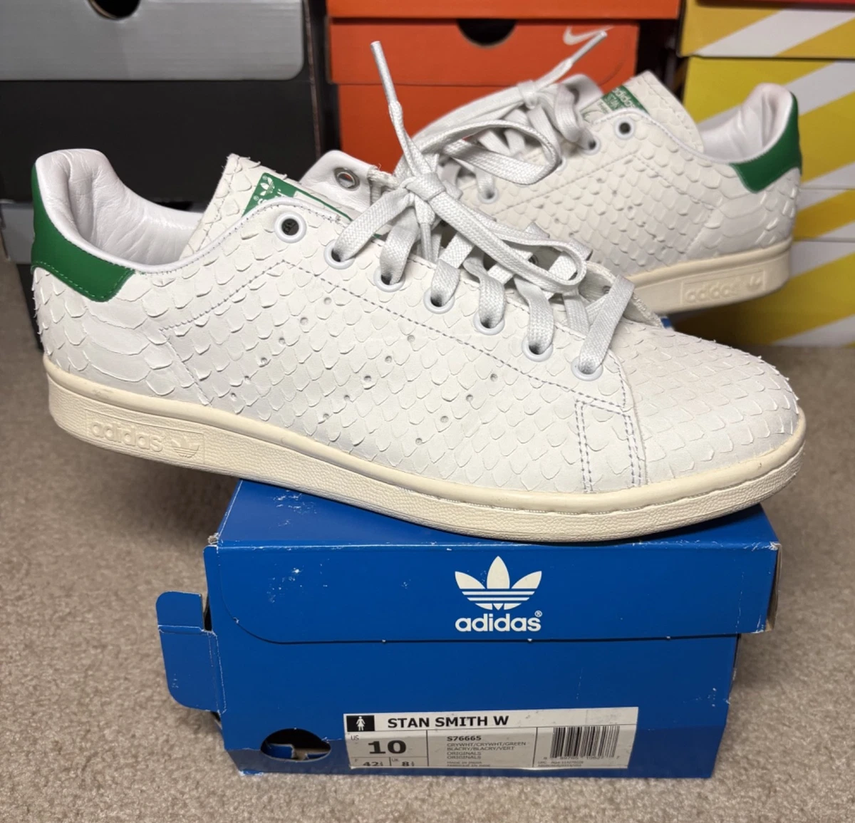 adidas Stan Smith White Green W | eBay
