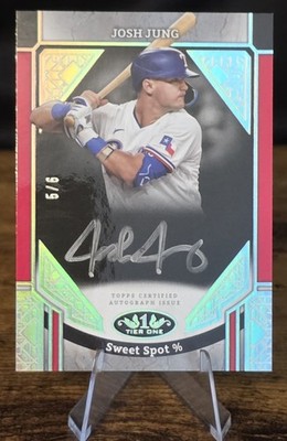 2024 Topps Tier One Advanced Stat Stars Silver Josh Jung Auto /6 #BOA-JJ