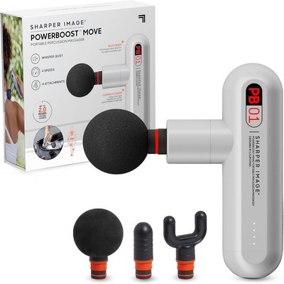 Powerboost Move - Mini Percussion Massage Gun| 4 Attachments, 4 Speeds, FSA
