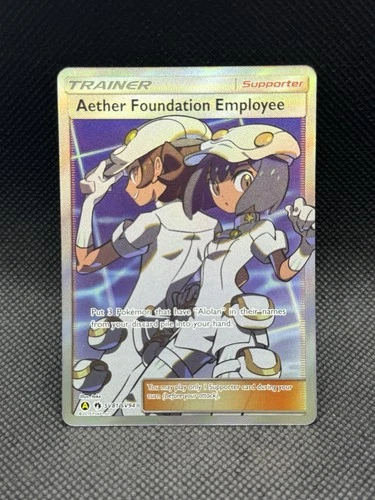 Aether Foundation Employee - SV81/SV94 Hidden Fates Shiny Holo Rare