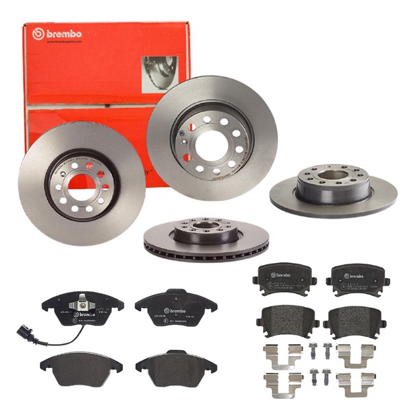 Brembo Bremsscheiben Ø272 + BremsbelÄGe Vorne & Hinten FÜR VW Caddy 3 Golf 6-image