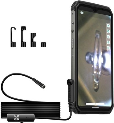 2M 5.5mm Borescope Inspection Camera, IP67 Waterproof, 6 LED Lights