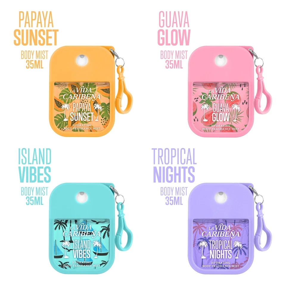 La Vida Body Mist 35ml – 4 Pack - Long-Lasting Scent Spray - Travel-Size Perfume