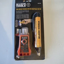 Klein Tools NCTV1PKit Voltage Tester + RT205 GFCI Receptacle Tester New Sealed