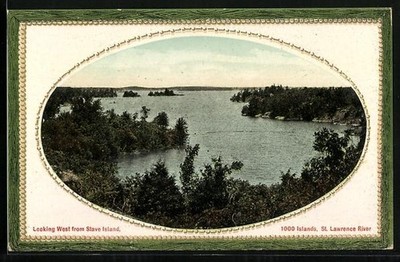 AK Stave Island /St. Lawrence River, 1000 Island, Looking West from Stave Islan 