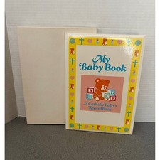 NOS Catholic Baby Record Book Vintage 1986 Designer Sheilah Beckett Regina Press