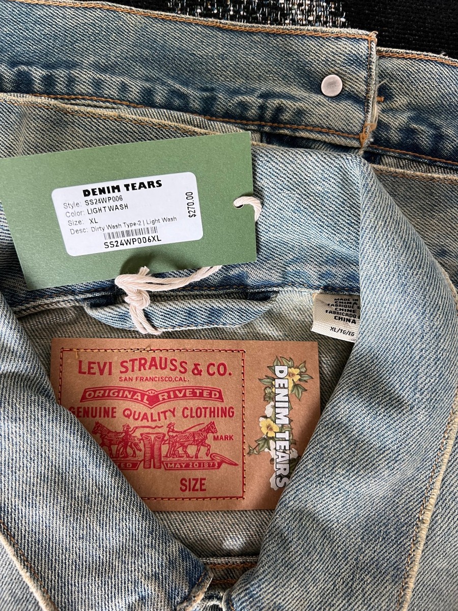 Denim Tears x Levi's Type 2 Denim Jacket - Size XL - Dirty Wash | eBay