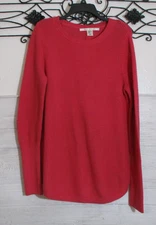 Max Studio Pullover Sweater Size XL Long Sleeve Round Neck Coral