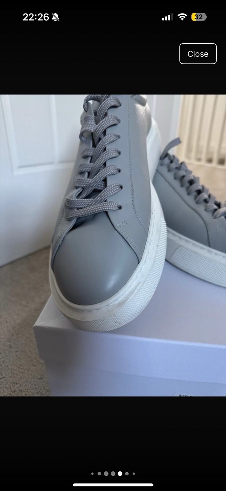 Men’s Arne Essential Leather In Grey Size 9 UK image 6