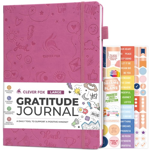 Diario di gratitudine Clever Fox Large - Felicità quotidiana, positività e affermazione - Foto 1 di 6