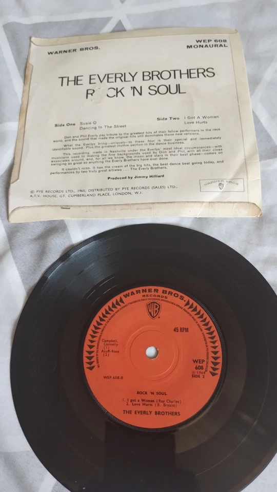 THE EVERLY BROTHERS - ROCK 'N SOUL 4 TRACK EP - FRONT LAMINATED PIC COVER - EX - Image 4 of 4