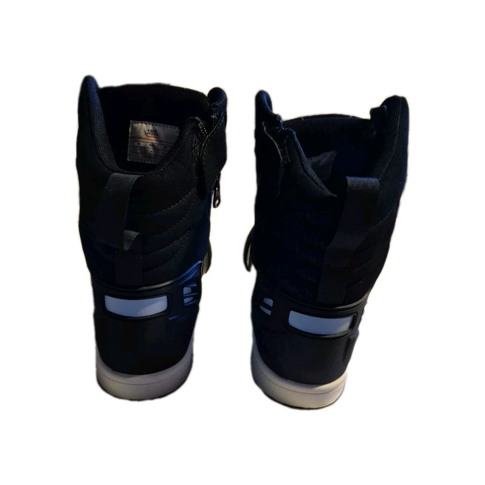 KEMIMOTO Motorcycle Shoes with Thick Heel Protective Gear Casual 12 Mens, Black  - Image 3 of 4