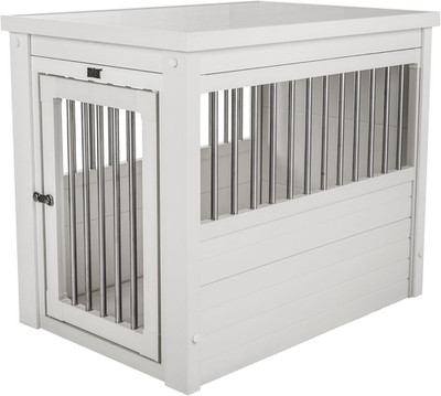 Ecoflex Pet Crate/End Table, Medium, Antique White, Model:Ehhc404M