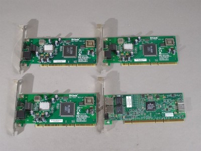 NOS (4) D-Link 32/64 bit PCI-X Gigabit Ethernet Cards Mixed Types 10/100/1000 mb