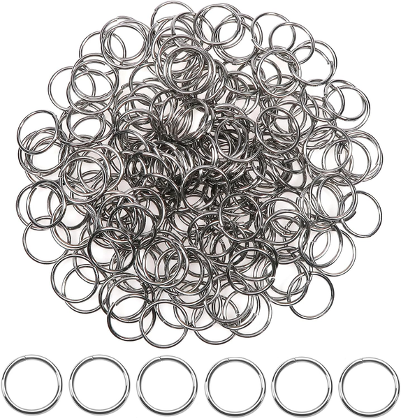 200 StüCk Jump Ringe Spaltringe 14 Mm Edelstahl Sprungringe Offene Biegeringe Ve-image