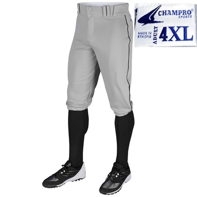 New Champro Sports MVP Knicker Mens Adult Baseball Pants w Sideline Piping 4XL