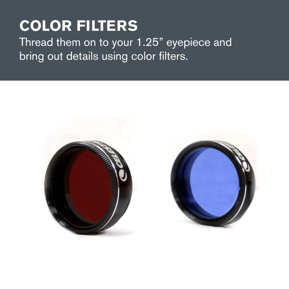 AstroMaster 8-Piece Eyepiece & Filter Accessory Kit - Includes Two 1.25” Eyep... - Image 4 of 4