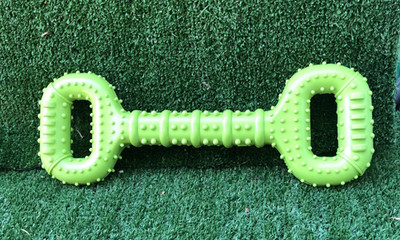 Dog Tug Toy for Aggressive Chewers 14.5'' Natural Rubber Large Breed Xmas