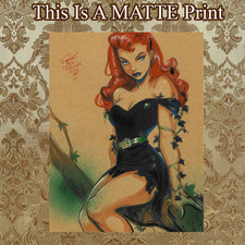 Poison Ivy Color Illustration Mixed Media Fine Art Print 8.5x11 - Keyeske