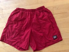 SPEEDO Men's Red Swim Trunks Board Shorts Size Large  w/ Waterproof Pocket