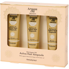 Cure 3 Ampoules Capillaires - Huile d'Argan Bio & Ricin - The Beauty Dept. (45ml