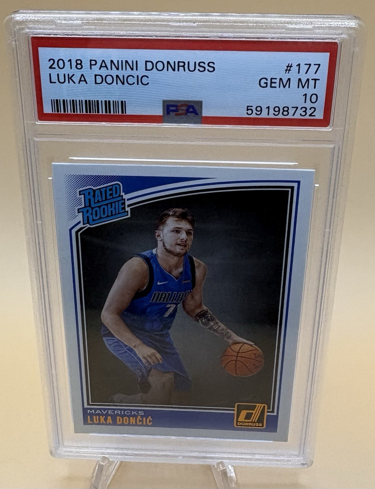 2018 PANINI DONRUSS #177 LUKA DONCIC ROOKIE RC PSA 10