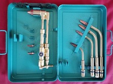 Autogen Schwei&szlig;brenner Schneidbrenner Set W-Germany mit 4 Eins&auml;tzen und Koffer