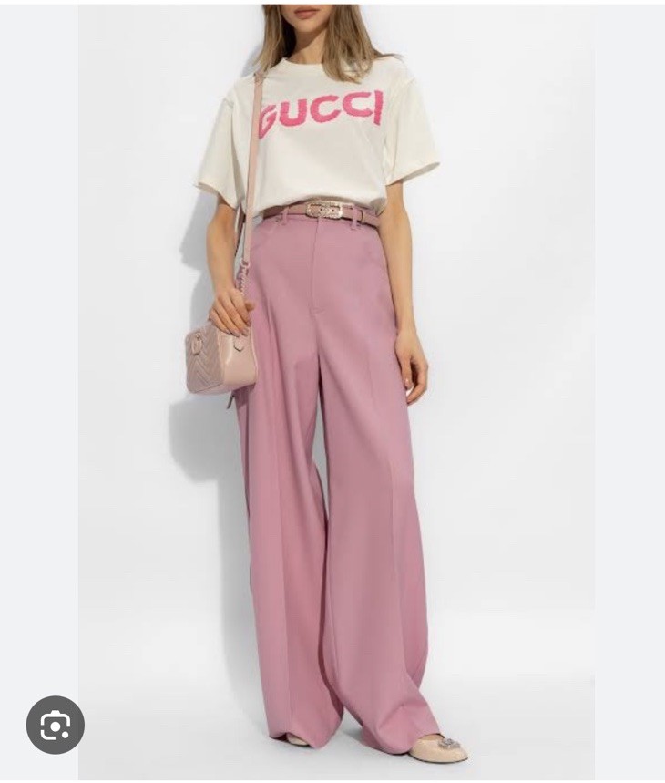 パンツ GUCCI LIGHT PINK WOOL TROUSERS Gucci Wool twill Pink trousers pants - BNWT | eBay
