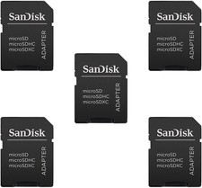 5 Pack SanDisk MicroSD to SD Memory Card Adapter with Built-in Write Protection