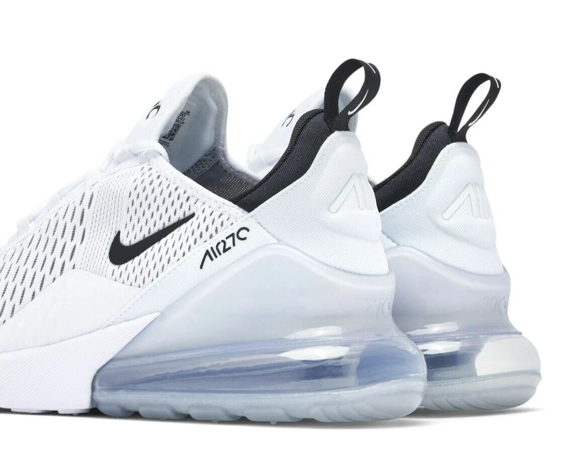 Nike Air Max 270 White Black Sneakers Retro OG AH8050-100 Mens