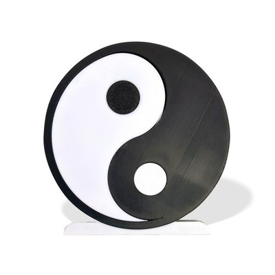 3D printed Yin and Yang sculpture unique balance art decor