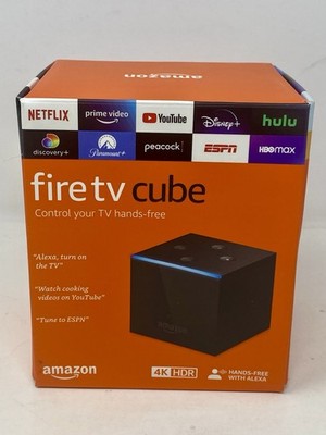 AMAZON FIRE TV CUBE 4K UHD MEDIA STREAMER 3RD GEN HANDS FREE ALEXA REMOTE NEW