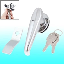 Rotary Handle Recessed Metal Security Lock 4" w 2 Keys for File Cabinet Door