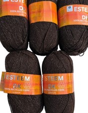 Esteem DK KnittingYarn50%Acrylic 30% Cotton20% Polyester 100g 230m 5balls brown 