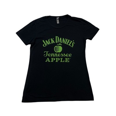 Jack Daniels Shirt Womens Medium M Black Green Tennessee Apple Whiskey
